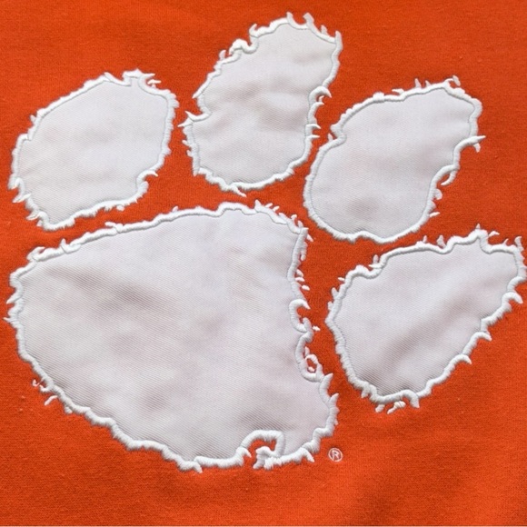 Clemson Tigers Hoodie Men S Orange Purple Logo Paw Print Sweatshirt - Picture 6 of 8